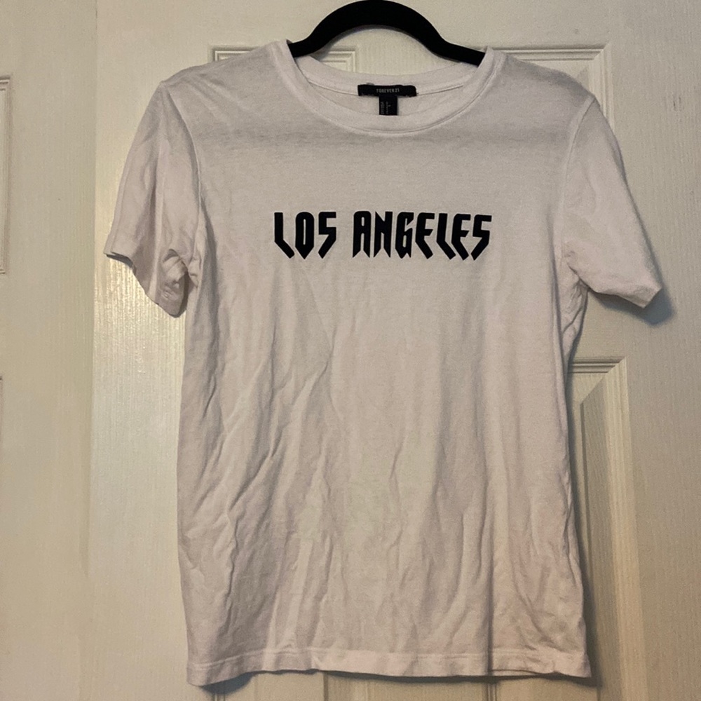 size small forever 21 white tee